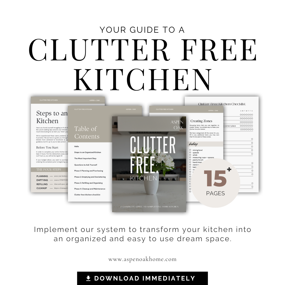 Clutter Free Kitchen - Kitchen decluttering and organization guide